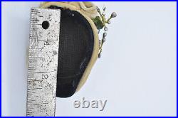 Madam Alexander Doll Black Hat Cap with Flowers and Bow Unmarked