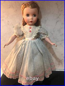Madame Alexander 14 Little Women Doll 1950's Hard Plastic- Dress Tagged Beth