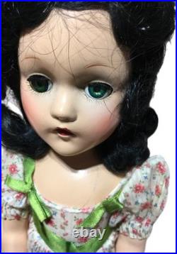 Madame Alexander 18 Vintage Composition Gwtw Scarlett Doll Blue Floral Print