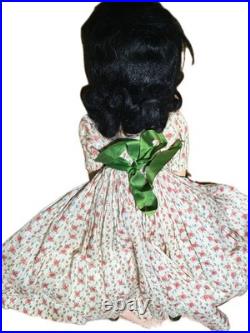 Madame Alexander 18 Vintage Composition Gwtw Scarlett Doll Blue Floral Print