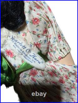 Madame Alexander 18 Vintage Composition Gwtw Scarlett Doll Blue Floral Print