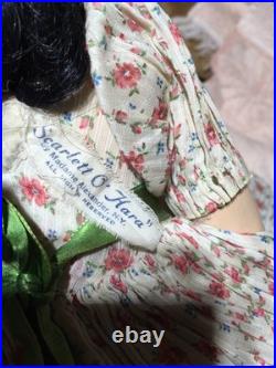 Madame Alexander 18 Vintage Composition Gwtw Scarlett Doll Blue Floral Print