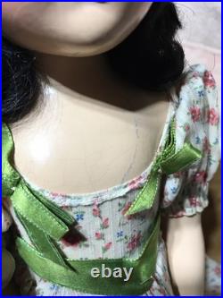 Madame Alexander 18 Vintage Composition Gwtw Scarlett Doll Blue Floral Print
