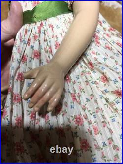 Madame Alexander 18 Vintage Composition Gwtw Scarlett Doll Blue Floral Print