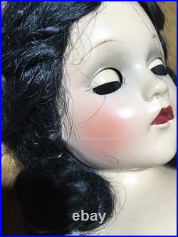 Madame Alexander 18 Vintage Composition Gwtw Scarlett Doll Blue Floral Print