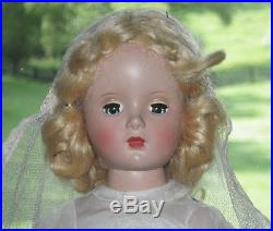Madame Alexander 1940's Margaret 15 BRIDE Doll Hard Plastic Doll Excellent RARE