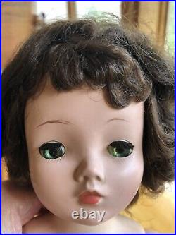 Madame Alexander 1950's CISSY Brunette with Curly Bangs Doll NICE