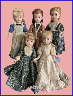 Madame Alexander 1950's Little Women 5 Doll Set All Original