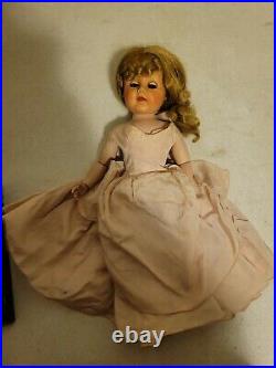 Madame Alexander 1950's Madeline Blonde with Curly Bangs Doll Dress