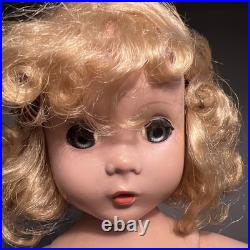 Madame Alexander 1950s Hard Plastic 14 Doll Maggie Tagged Rose Dress Straight