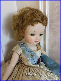Madame Alexander 1950s vintage 20 21 Cissy doll in Queen Elizabeth Gown