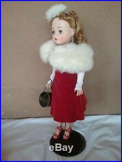 Madame Alexander 1950s vintage 20 Cissy doll velvet tagged dress stole stunning