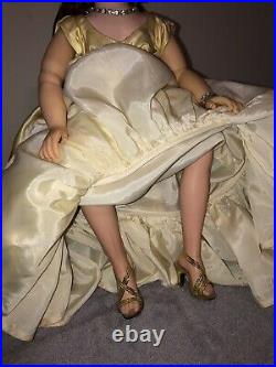 Madame Alexander 1955 Cissy in Rare Yellow Slipper Satin Evening Gown