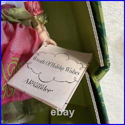 Madame Alexander 2007 Wreath of Holiday Wishes 8 Doll #46035 Eyes Flaw Read Box