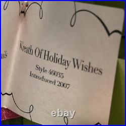 Madame Alexander 2007 Wreath of Holiday Wishes 8 Doll #46035 Eyes Flaw Read Box