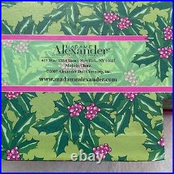 Madame Alexander 2007 Wreath of Holiday Wishes 8 Doll #46035 Eyes Flaw Read Box