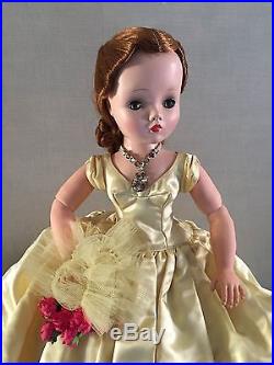 Madame Alexander 20 tall 1955 CISSY in champagne satin gown