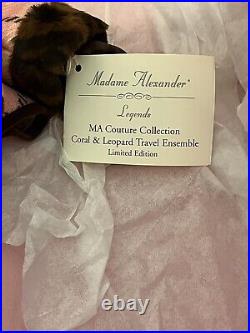 Madame Alexander 21 CISSY DOLL Couture Coral & Leopard TRAVEL ENSEMBLE LE tag