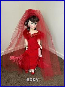 Madame Alexander 21 SCARLETT O'HARA In RED DRESS and Jewelry Vintage Year 1965