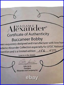 Madame Alexander 35235 Buccaneer Bobby 7 Doll With Box, Accessories, COA & Tags