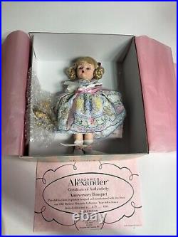 Madame Alexander 36625 Anniversary Bouquet 8 Doll With Box, Accessories, COA