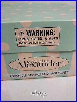 Madame Alexander 36625 Anniversary Bouquet 8 Doll With Box, Accessories, COA