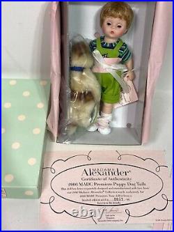 Madame Alexander 43000 2006 MADC Premiere Puppy Dog Tails 8 Doll 57/80 With Dog