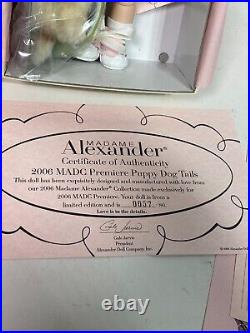 Madame Alexander 43000 2006 MADC Premiere Puppy Dog Tails 8 Doll 57/80 With Dog