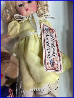 Madame Alexander 46390 Marcella and Ragged Ann and Andy 12 Doll With Box & COA