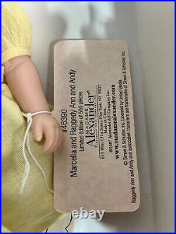 Madame Alexander 46390 Marcella and Ragged Ann and Andy 12 Doll With Box & COA