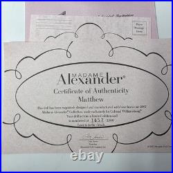 Madame Alexander 47381 Matthew Doll 8 Colonial Williamsburg NIB 2007
