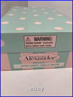 Madame Alexander 47781 Happy Holly Days! 8 Doll With Box, Accessories, COA+Tags