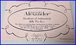 Madame Alexander 65640 Billy The Kid 8 Doll With Box, Accessories, COA & Tags