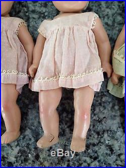 Madame Alexander 7 Dionne Quintuplet Dolls 1930's