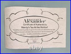 Madame Alexander 8 #40971 GODC Wendy's Tea At the Waldorf NIB LE-40 (2005)