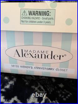 Madame Alexander 8 Doll 36130 Wendy's Anniversary Closet, NRFB Certificate