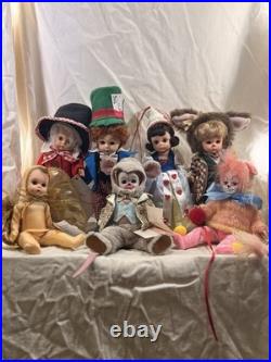 Madame Alexander Alice in Wonderland Doll Lot Mad Hatter Cheshire + Styles