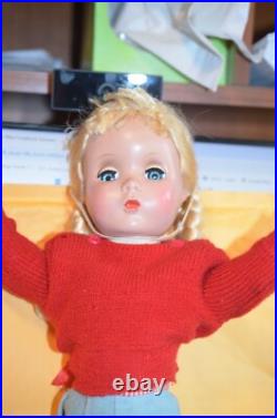 Madame Alexander All Original 1949 Tagged 18 Polly Pigtails Doll