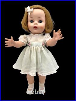 Madame Alexander Caroline Kennedy 14 Doll 1961 Original Blue Organdy Dress Vtg