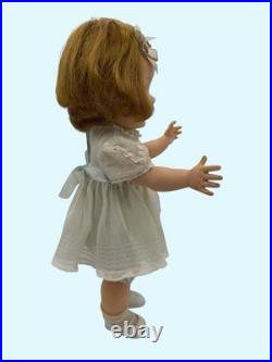 Madame Alexander Caroline Kennedy 14 Doll 1961 Original Blue Organdy Dress Vtg