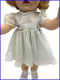 Madame Alexander Caroline Kennedy 14 Doll 1961 Original Blue Organdy Dress Vtg