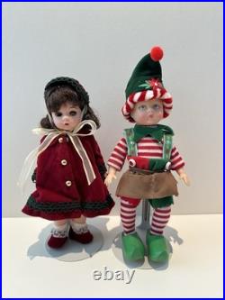 Madame Alexander Christmas Bundle SIX 8 DOLLS With Stand