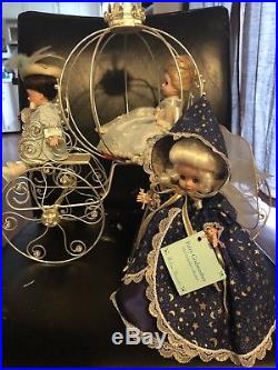 Madame Alexander Cinderella Prince Charming Fairy Godmother Dolls With Carriage