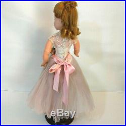 Madame Alexander Cissy Blonde Tagged Pink Tulle Gown Lace Bodice Vintage Doll