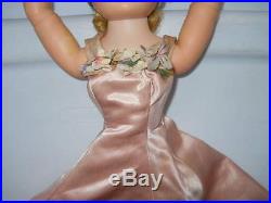 Madame Alexander Cissy Doll 1956 Pink Satin Ballgown Dress Variation