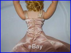 Madame Alexander Cissy Doll 1956 Pink Satin Ballgown Dress Variation