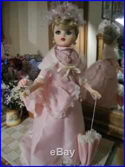 Madame Alexander Cissy Doll Pink Dotted Suit Outfit Bustle Hat Parasol Shoes 21