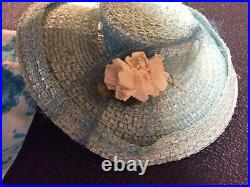 Madame Alexander Cissy Original Blue Camellia Dress And Hat