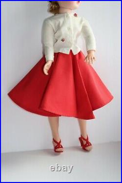 Madame Alexander Cissy Red Faile Skirt Tagged Nylon Knit Top & Shoes (No Doll)