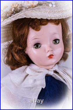 Madame Alexander Cissy Tagged Navy Dress Tiered Cape Capelet 1957